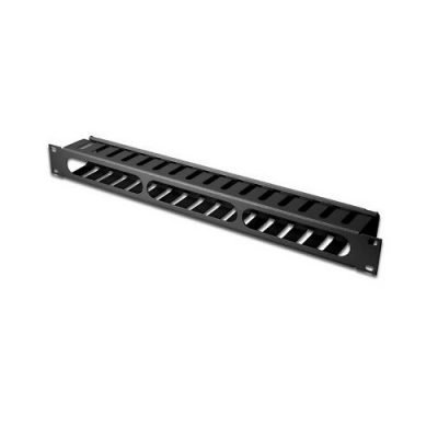 CNET 19"1U Cable dump panel, plastic with finger slots.