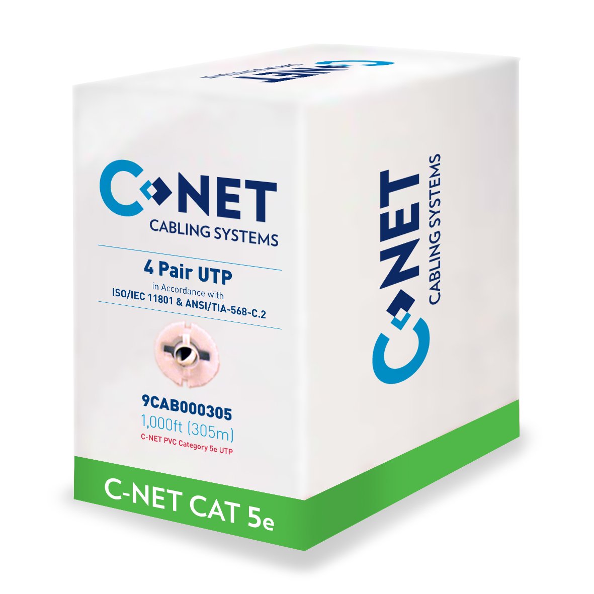 CNET CAT5E UTP Indoors Green Box 305mts