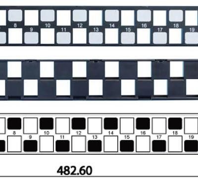 QUPATCH-STAG-6A UTP 24 port staggered snap-in patch panel